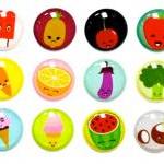 Fruits And Veggies - 12 Pcs Home Button Iphone..