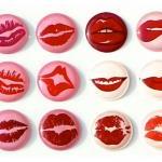 Lips Kiss - 12 Pcs Home Button Iphone Ipad Decals..