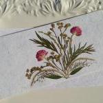 Pink - Handmade Pressed Flowers Card
