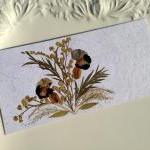 Purple Pansies - Handmade Pressed Flowers Card