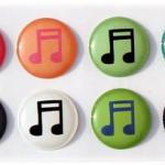 Musical Notes - 8 Piece Home Button Stickers For..
