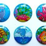 Ocean Life - 6 Piece Home Button Stickers For..
