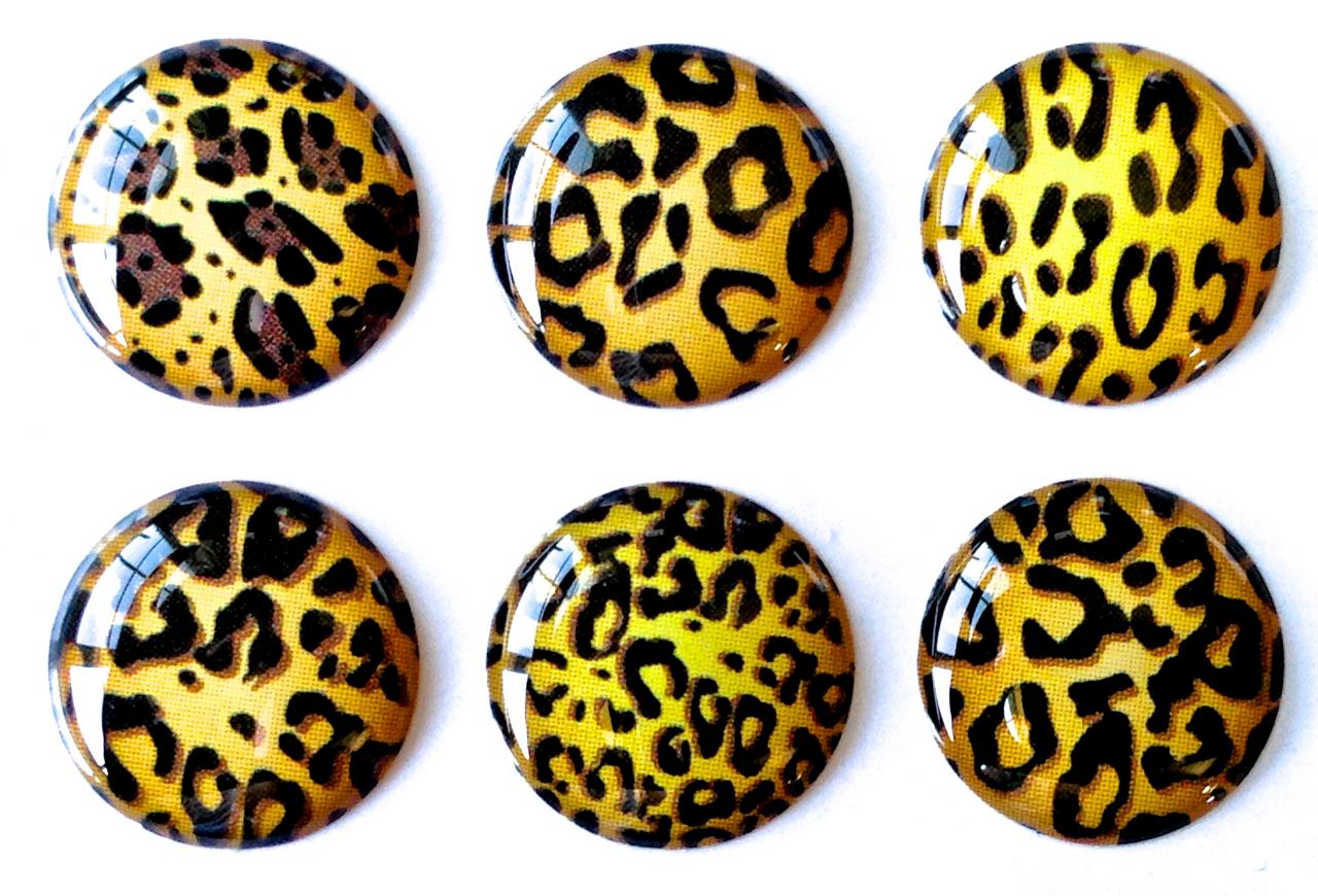 Cheetah Patterned - 6 Piece Iphone Home Button Stickers For Apple Iphone, Ipad, Itouch