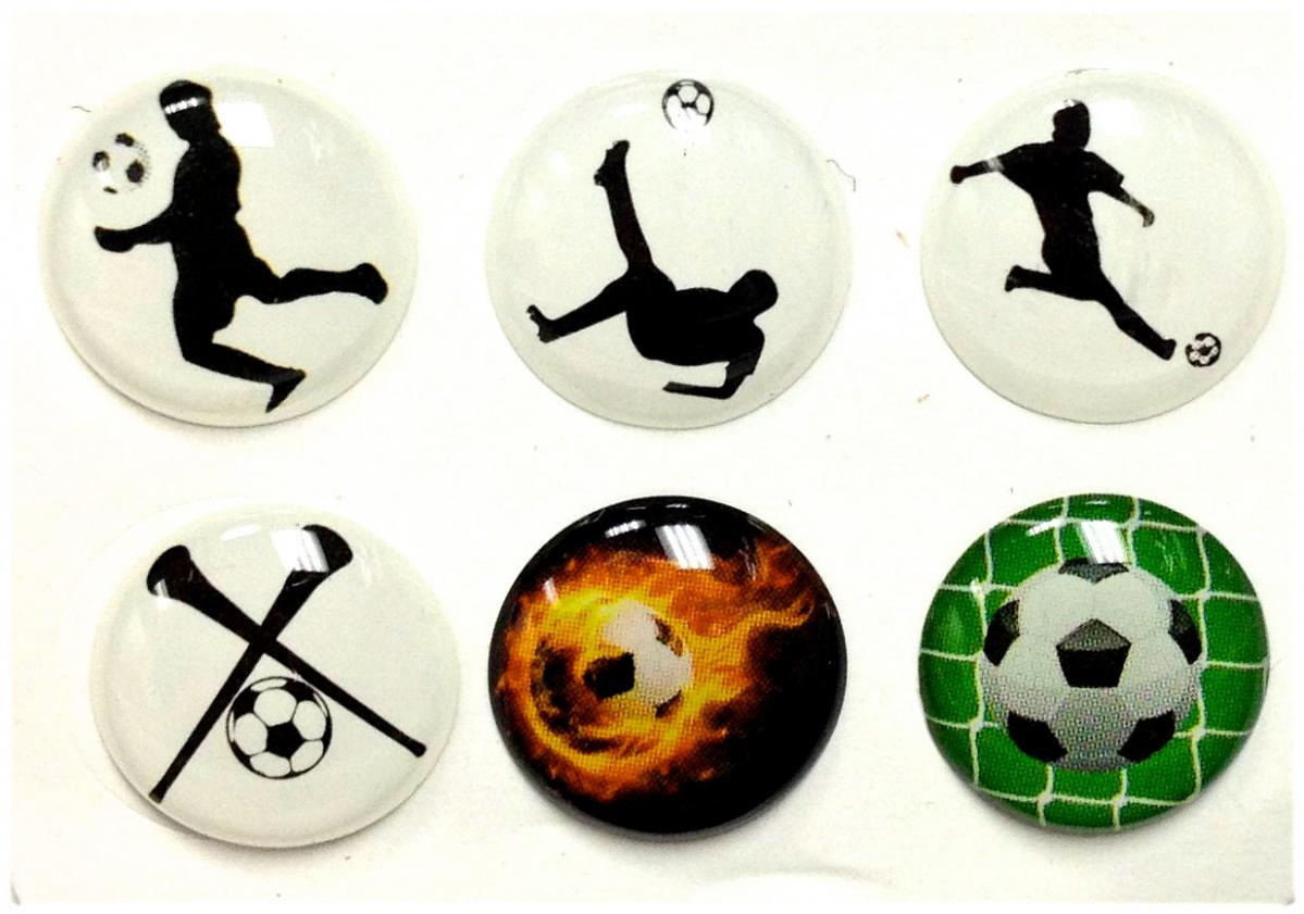 Soccer Sports - 6 Piece Home Button Stickers For Apple Iphone, Ipad, Ipad Mini, Itouch