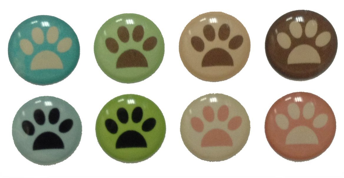 Animal Paws - 8 Piece Home Button Stickers For Apple Iphone, Ipad, Ipad Mini, Itouch