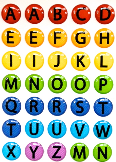 Abc Alphabet Letters - 35 Piece Home Button Stickers For Apple Iphone ...