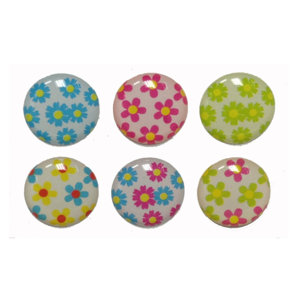 Mini Flowers - 6 Piece Home Button Stickers For Apple Iphone, Ipad, Ipad Mini, Itouch