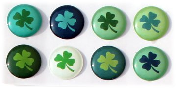 Lucky Clover Shamrock - 8 Piece Home Button Stickers For Apple Iphone, Ipad, Ipad Mini, Itouch